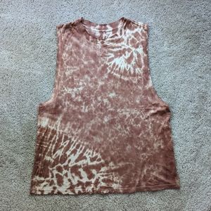 Lululemon Size Large Pink Tie Dye Pattern Tank Top